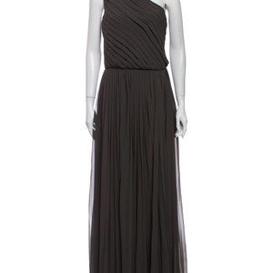 Halston Heritage Black One Shoulder Gown Sz 4